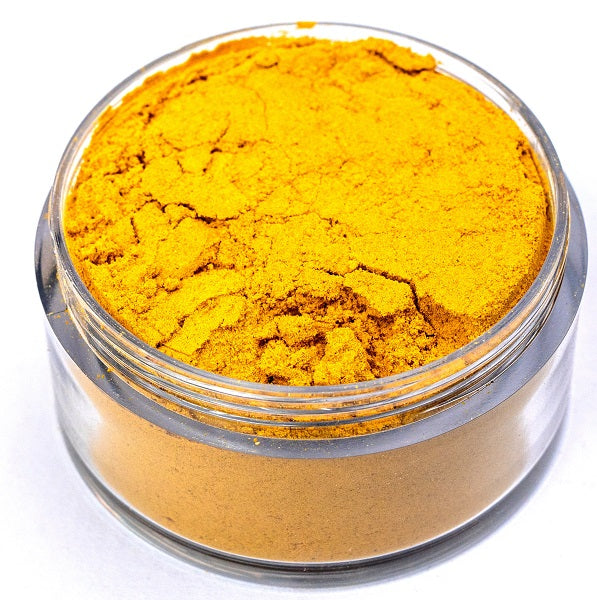 Authentic Kasturi Haldi (Wild Turmeric) powder by Pure by Jajee, a non-staining botanical skin brightener for a natural bridal glow since 1779.